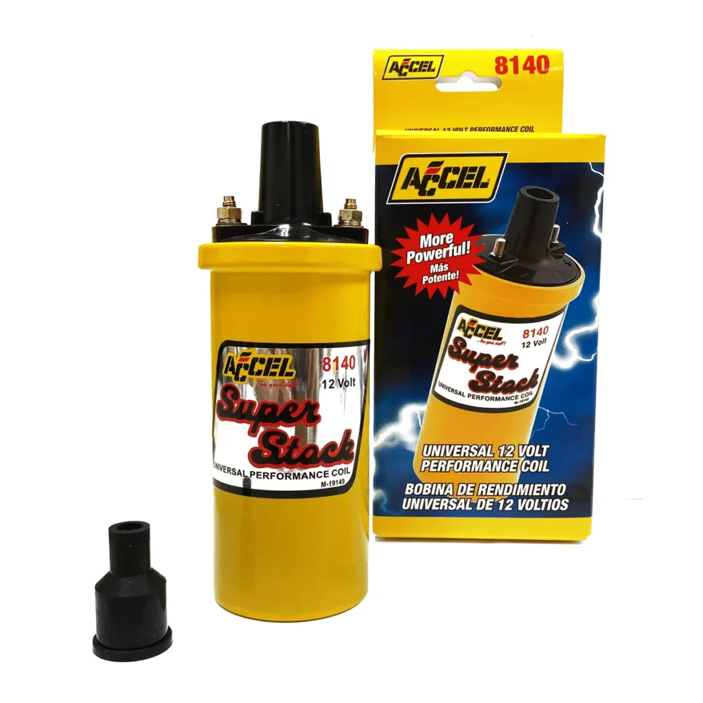 BOBINA DE IGNIÇÃO ACCEL SUPER STOCK 42.000V AMARELA #8140