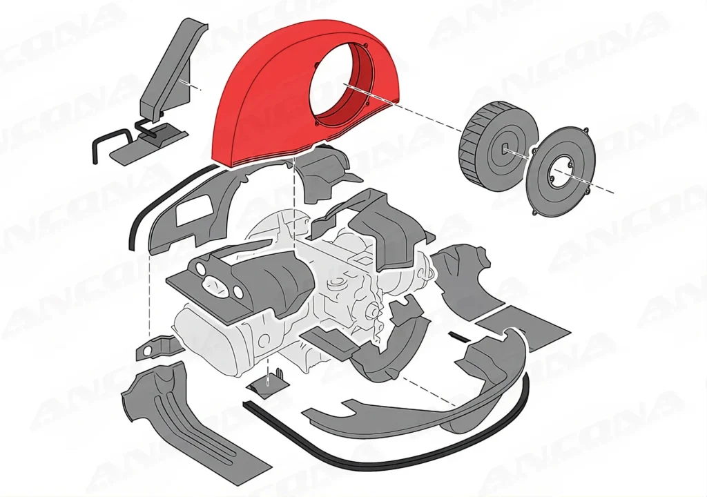 LATA CAIXA DA VENTOINHA CROMADA VW AR FUSCA PARA RADIADOR DESLOCADO SCAT #25091C-1