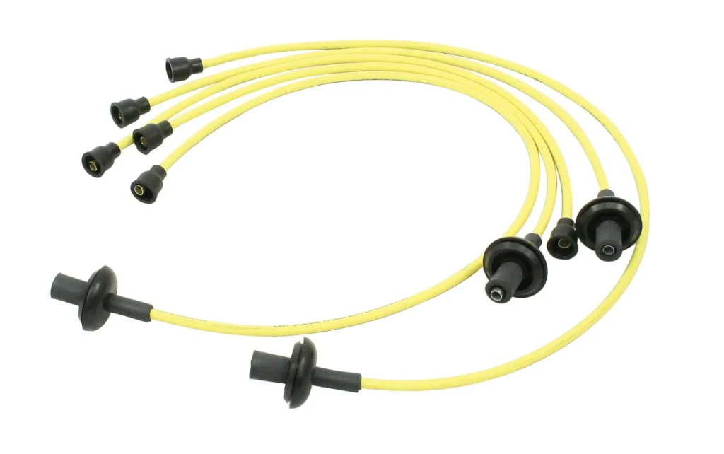 Cabo Velas Silicone Fusca, Kombi, Brasilia, Puma, Variant, motores Vw À Ar em geral - Amarelo- Empi 9400
