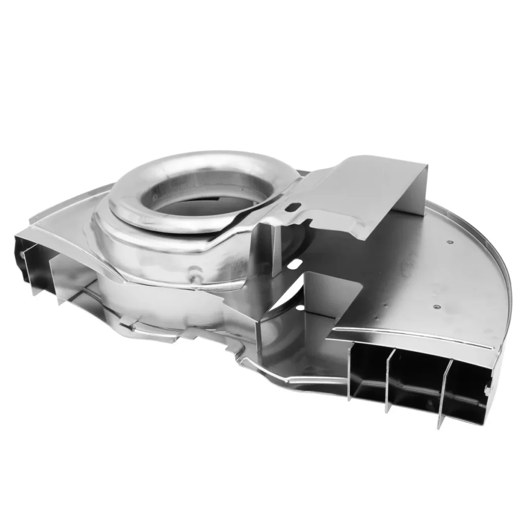 caixa da ventoinha EMPI Super Shroud — CAIXA DA VENTOINHA CROMADA EMPI SUPER SHROUD 36HP (RADIADOR DESLOCADO) DE ALTO FL