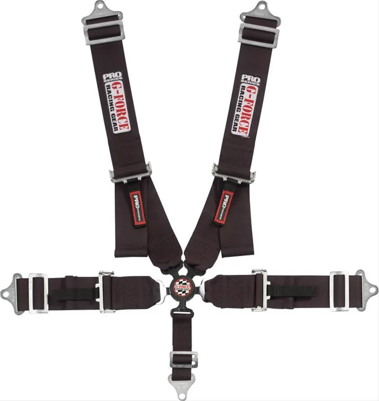 CINTO DE SEGURANCA INDIVIDUAL 5 PONTAS G-FORCE ENGATE RAPIDO PRETO GFR7000BK