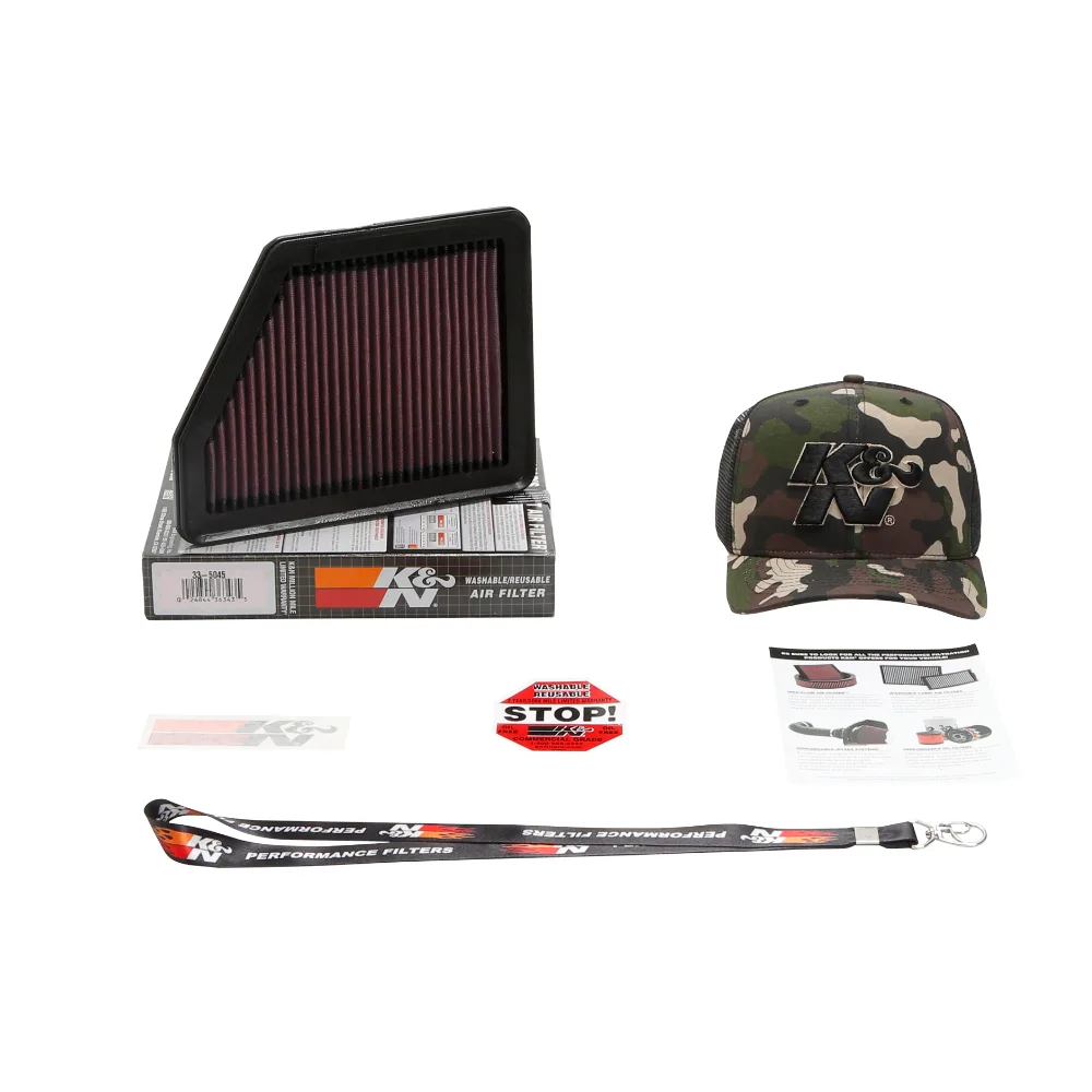 FILTRO DE AR ESPORTIVO K&N PARA HONDA CIVIC 2.0 2016 + 33-5045