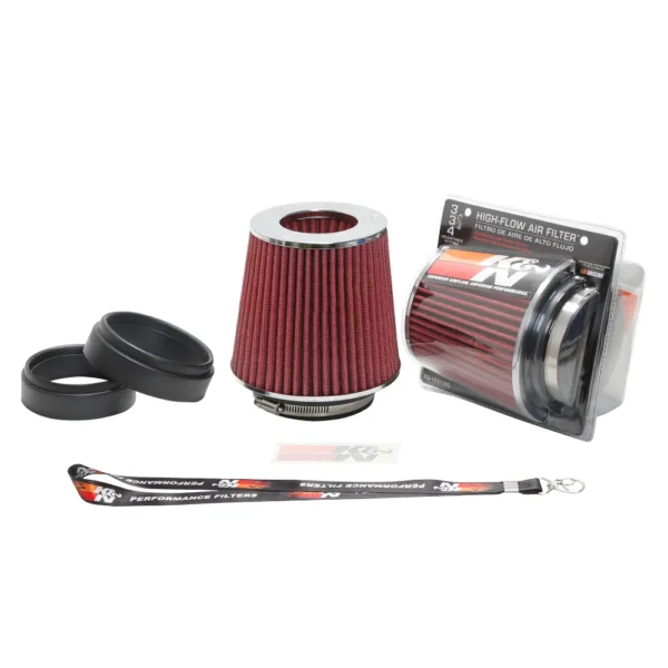 FILTRO ESPORTIVO CONICO DUPLO FLUXO K&N UNIVERSAL RG-1001RD COM 3 MEDIDAS DE FLANGE 76/89/103 ( mm ) ou 3 / 3,5 / 4,06 ( Polegadas )