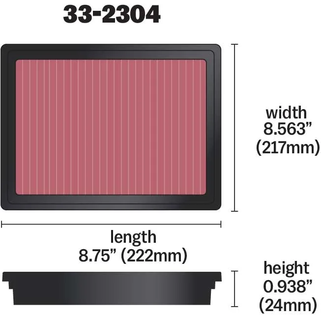 FILTRO ESPORTIVO K&N PARA SUBARU OUTBACK/IMPREZA WRX 2008 33-2304 — FILTRO ESPORTIVO K&N PARA SUBARU OUTBACK/IMPREZA WRX