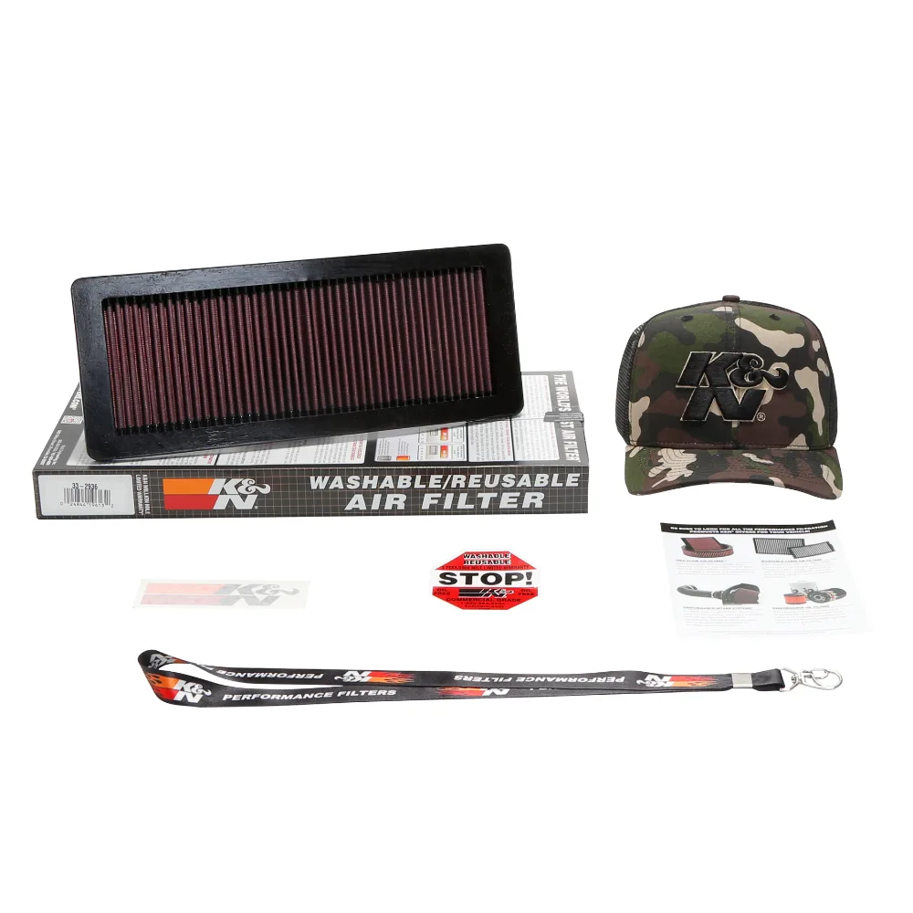 FILTRO ESPORTIVO K&N MINI COOPERS 1.6L - L4 2007 em diante (PEUGEOT 3008 1.6 turbo 2012 e CITROEN DS3 TURBO 2012) #33-2936