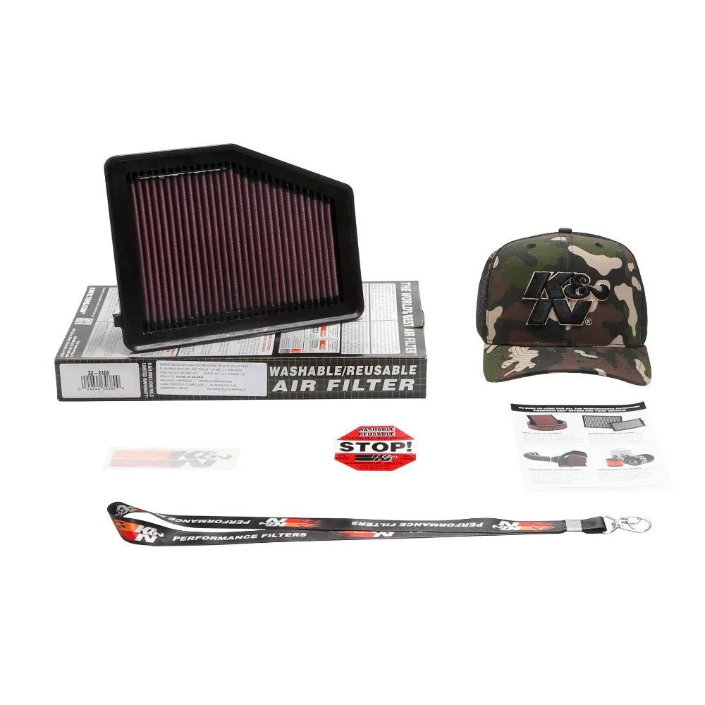 FILTRO ESPORTIVO K&N PARA HONDA HONDA CIVIC 1.8/2.0 2012+ 33-2468