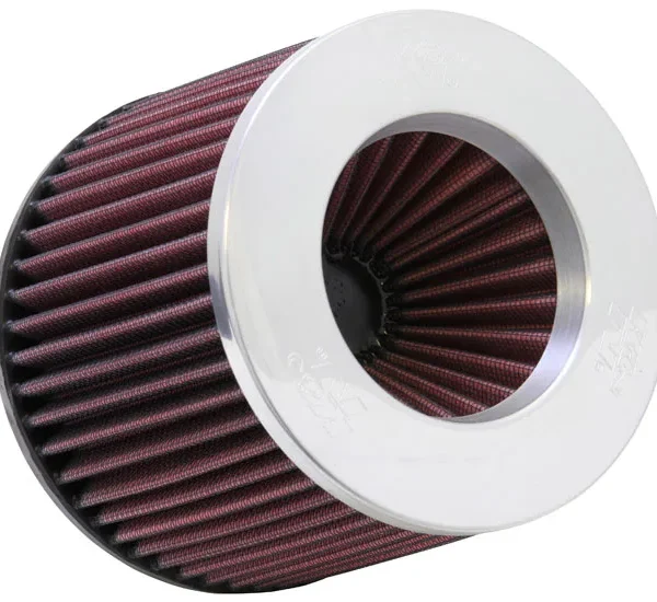 FILTRO ESPORTIVO INVERTIDO K&N UNIVERSAL RR-3003 POLIDO DIÂMETRO INTERNO DA BOCA 3 OU 76mm — FILTRO ESPORTIVO INVERTIDO