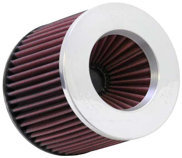 FILTRO ESPORTIVO INVERTIDO K&N UNIVERSAL RR-3003 POLIDO DIÂMETRO INTERNO DA BOCA 3 OU 76mm — FILTRO ESPORTIVO INVERTIDO