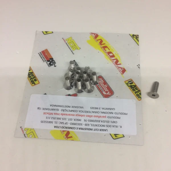PARAFUSO ALLEN INOX CABEÇA ESCAREADA 60° M5 X 16mm