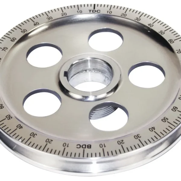 POLIA VIRABREQUIM VW AR POLIDA ALUMINIO EMPI TAMANHO ORIGINAL ( 172mm ) MEDIDA STD GRADUADA #00-9114-0