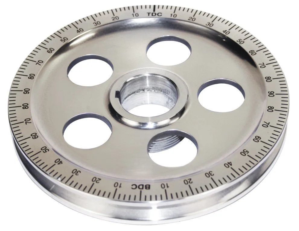 POLIA VIRABREQUIM VW AR POLIDA ALUMINIO EMPI TAMANHO ORIGINAL ( 172mm ) MEDIDA STD GRADUADA #00-9114-0