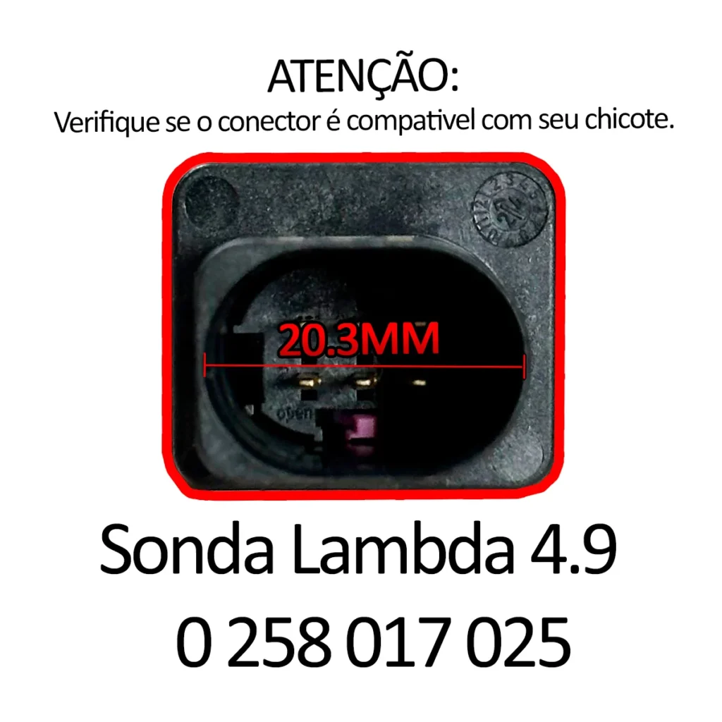 SONDA LAMBDA ORIGINAL BOSCH 5 FIOS LSU 4.9 WIDE BAND #0258.017.025
