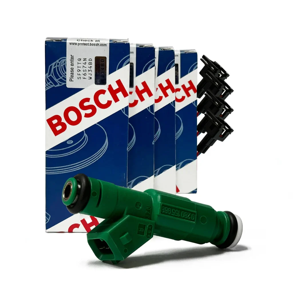 4 BICOS INJETORES 42 LBS/H BOSCH ORIGINAL ALTA IMPEDÂNCIA #0280.155.968