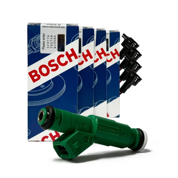 4 BICOS INJETORES 42 LBS/H BOSCH ORIGINAL ALTA IMPEDÂNCIA #0280.155.968