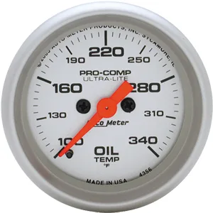 4356 MANOMETRO OIL TEMP PRATA 340°F