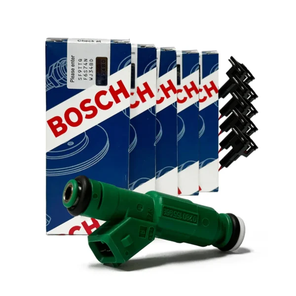 5 BICOS INJETORES 42 LBS/H BOSCH ORIGINAL ALTA IMPEDÂNCIA #0280.155.968