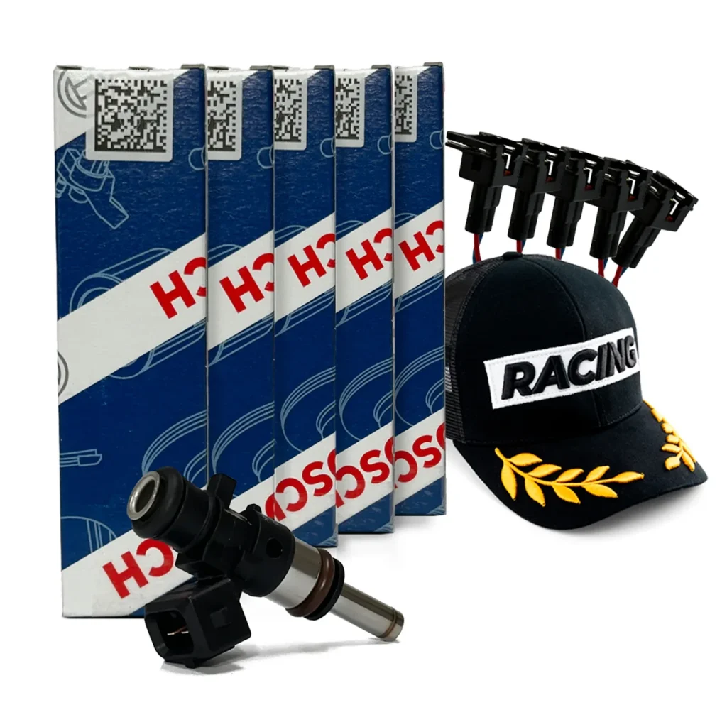 bico injetor 80 lbs/h Bosch 0280 158 209 — 5 BICOS INJETORES 80 LBS/H BOSCH ORIGINAL ALTA IMPEDANCIA #0280.158.209