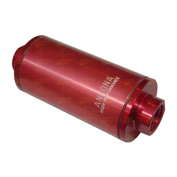 FILTRO DE COMBUSTIVEL ANCONA VERMELHO COM ELEMENTO EM AÇO INOX