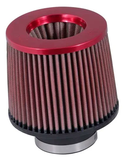 FILTRO ESPORTIVO INVERTIDO K&N UNIVERSAL RR-3001 VERMELHO DIÂMETRO INTERNO DA BOCA 3 OU 76mm — FILTRO ESPORTIVO INVERTID