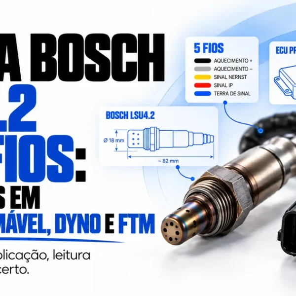 Sonda Bosch LSU4.2 de 5 Fios: aplicacoes em ECU programavel, dyno e FTM